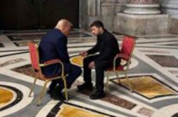 Zelensky and Trump meet inside St Peter's Basilica